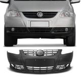 Para-choque Dianteiro Fox SpaceFox 2008 2009 2010 Preto Furo Milha - Dts
