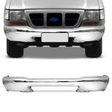 Para-Choque Dianteiro Ranger 1998 1999 2000 2001 2002 2003 Cromado Sem Furo Borrachão - Prime