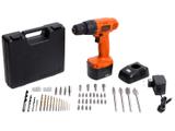 Parafusadeira BlackDecker CD121K100-BR - a Bateria 3/8” com Maleta
