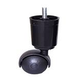 Pé Para Cama Box Com Rodizio Preto De 12cm - Fabio ferragens