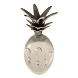 Peça decorativa - abacaxi em vidro transparente 16,5cm x 9c - Btc decor