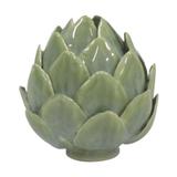 Peça decorativa de mesa em ceramica - pinha verde - Btc