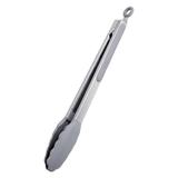 Pegador de Silicone Cinza 35cm com Cabo Inox Euro