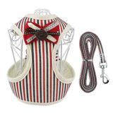 Peitoral colete para cães entre 5 a 7,5 kg vermelho listrado - Wer
