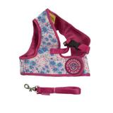 Peitoral e Guia Para Cachorro Chocolate e Mia Estampado Florido