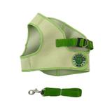 Peitoral e Guia Para Cachorro Chocolate e Mia Estampado Verde