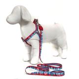 Peitoral e Guia para cachorros - Tamanho Médio - Modelo Marinheiro - Petzoo