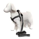 Peitoral e Guia para cachorros - Tamanho Pequeno - Cor Preto - Petzoo