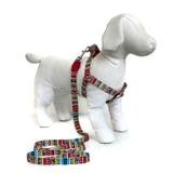 Peitoral e Guia para cachorros - Tamanho Pequeno - Modelo Afrika - Petzoo