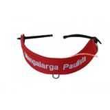 Peitoral em forma de U para cavalo do Mangalarga Paulista vermelho bordado envio já - Selaria edercouro