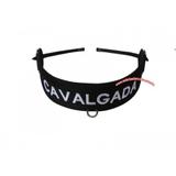 Peitoral para cavalgar com cavalo MM QM Preto Bordado Branco super reforçado - Selaria edercouro