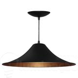 Pendente Chapéu Chinês (Preto Textura / Bronze) - Shop da iluminação