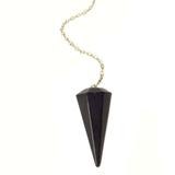 Pêndulo de Cristal Obsidiana - Mandala de luz