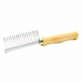 Pente Metal Cachorro Gato Cabo De Madeira 24 Dentes - American pets