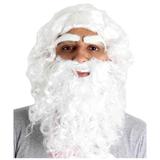 Peruca Barba e Sobrancelha de Papai Noel Adulto de Natal - Sulamericana