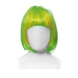 Peruca Chanel Verde/Amarelo Acessório Carnaval Fantasia - Cromus