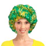 Peruca Curta Enrolada Mesclada Verde e Amarelo Brasil CP101 - Festabox