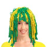 Peruca Emilia Mesclada Verde e Amarelo Brasil CP104 - Festabox