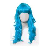 Peruca Longa Azul - Cromus - Carnaval