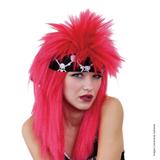 Peruca Punk com Faixa Rosa - Corrigir