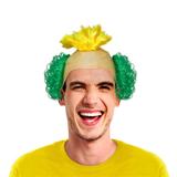 Peruca Punk Verde e Amarelo Brasil CP109 - Festabox