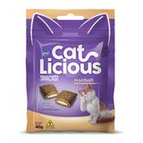 Petiscos Cat Licious Hairball Snack 40g - Total alimentos