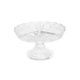 Petisqueira 17 cm de cristal transparente com pé Starry Wolff - 30181