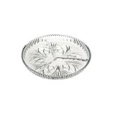 Petisqueira com 3 divisões em cristal Lyor Pluma 34x4,3cm