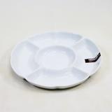 Petisqueira com 5 divisoes em porcelana - hercules