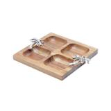 Petisqueira de Acácia Palmeira 20,5cmx20,5cmx2cm Rojemac