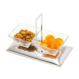 Petisqueira Dupla de Aço Inox Torcello 25cmx14cmx17,5cm Rojemac