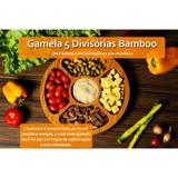 Petisqueira Gamela Bandeja em Bamboo com 5 Divisorias mor