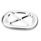 Petisqueira inox 4 divisoes retangular 27,5cm - Mundial