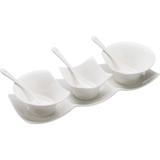 Petisqueira Lyon: 1 Prato 30Cm\ 3 Cumbucas E 3 Colheres De Porcelana - F9-1160 - Wolff