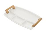 Petisqueira Porcelana Alca Bambu 37x22cm - Wolff