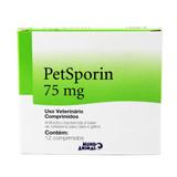 PetSporin 75 mg antibiótico cães e gatos 12 comprimidos - Mundo animal