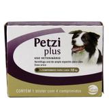 Petzi Plus 800mg Vermífugo Cães 10kg 4 comp Ceva