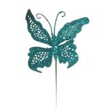Pick Borboletas Natal Decoração Azul Turquesa - Cromus