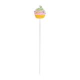 Pick De Cupcake Decorativo Festa 6 Unid. Amarelo - Cromus