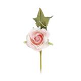 Pick De Flor C/ Folhas Artificial Decoração 12 Unid. Rosa - Cromus