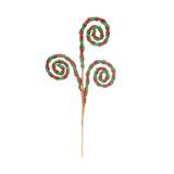 Pick Decoração Natal C/Listras 25Cm Colorido - Cromus