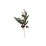 Pick Decoração Natal C/Pinhas Neve 32x12Cm Verde - Cromus