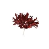 Pick Decoração Natal Folhas C/Glitter 20Cm Vermelho - Cromus
