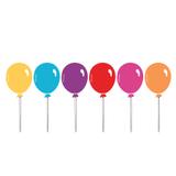 Pick Decorativo Balão Festa das Cores 12 unidades Cromus - Festabox