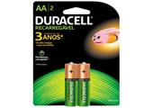 Pilha Recarregavel Duracell AA HR6 NiMH 1,2V 1300 mAh