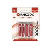 Pilha Recarregavel Mox AAA c/4 3000Mah