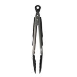 Pinça em Aço Inox e Nylon 23cm OXO Trava Preta