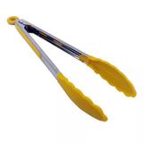 Pinça Pegador Silicone Inox 29,5 cm Culinário Salada e Fritura - Uny home