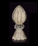 Pinha Com Base Cristal Murano Perola 27x11cm Sao Marcos