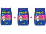 Pipicat Floral Areia Higiênica Perfumada Para Gato 3 Pacotes 4kg - Kelco